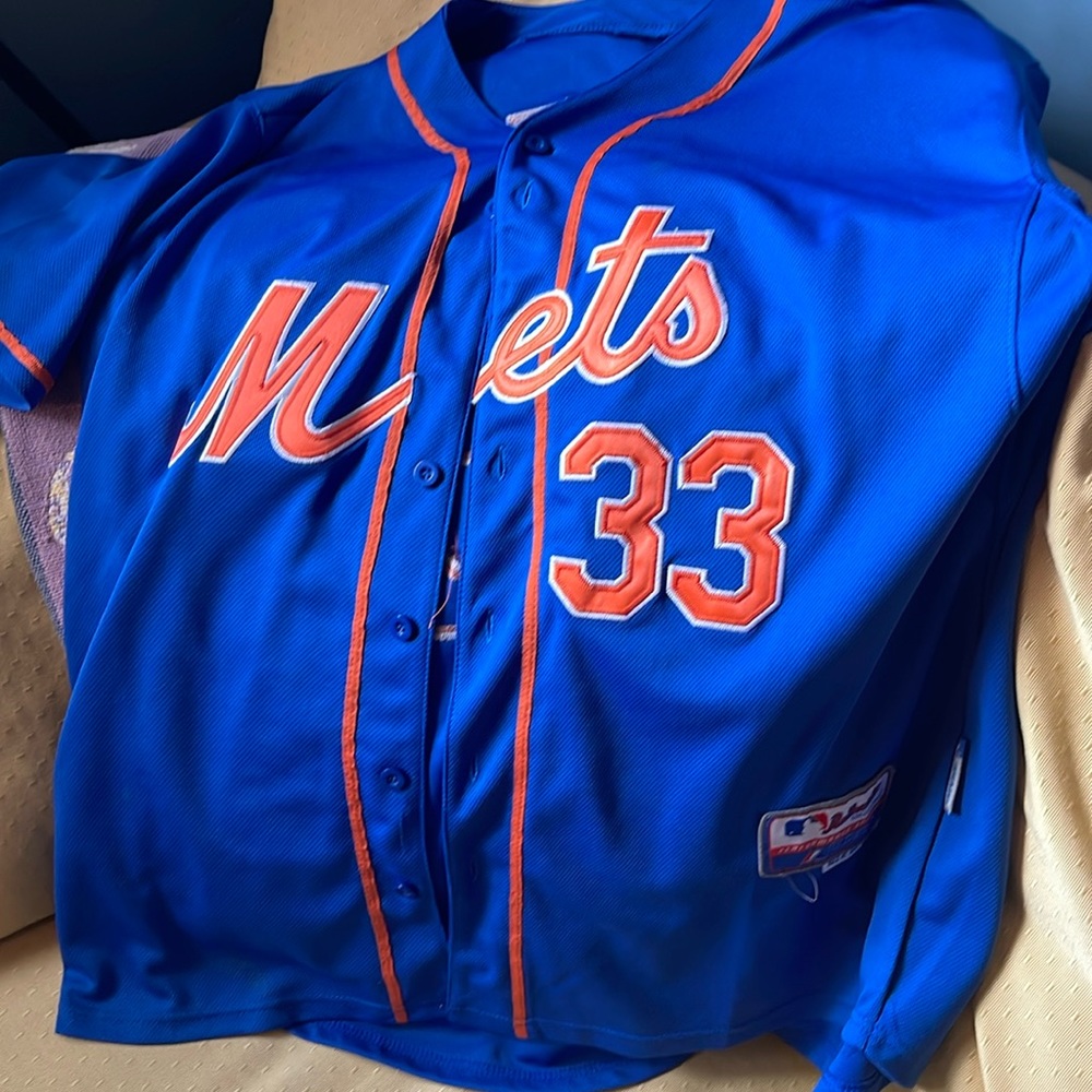 NY Mets button up Harvey Jersey